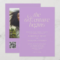 The Adventure Begins Minimal Wisteria Wedding