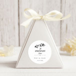 The Adventure Begins ⎥Rustic Round Sticker<br><div class="desc">Personalise this "The adventure begins" round sticker and change name,  date,  font or paper colour to make it your own. This design has a beautiful vintage feel with a careful choice of fonts and illustrations</div>