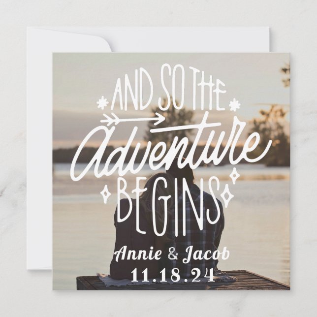 The Adventure Begins Save the Date Invitation (Front)