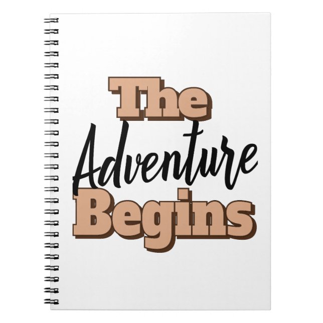 The Adventure Begins  Spiral Photo Notebook (Front)