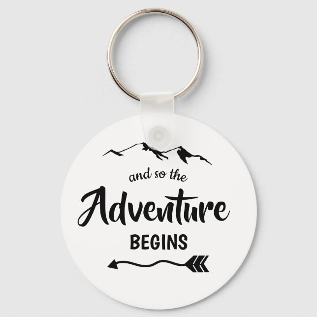 The Adventure Begins Trendy Key Ring (Front)