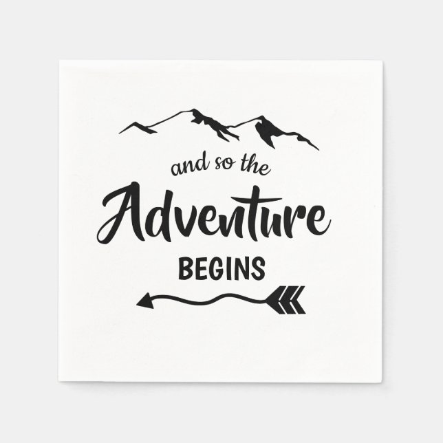 The Adventure Begins Trendy Napkin (Front)