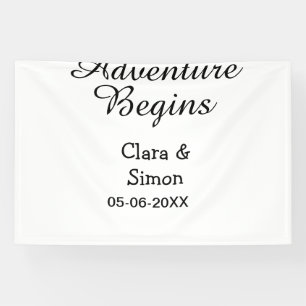 The adventure begins wedding couple name datsimple banner