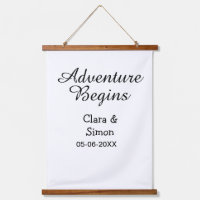 The adventure begins wedding couple name datsimple
