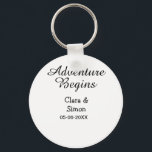 The adventure begins wedding couple name datsimple key ring<br><div class="desc">Design</div>