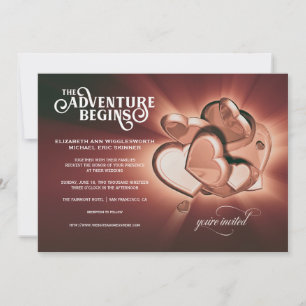 The Adventure Begins Wedding Invitation