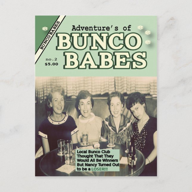 The Adventures of Bunco Babes Edition #2 Invitation Postcard (Front)