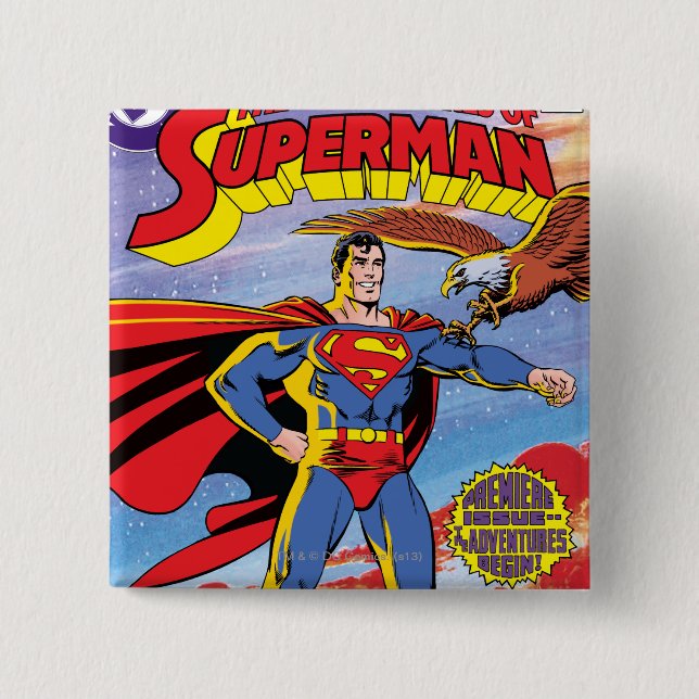 The Adventures of Superman #424 15 Cm Square Badge (Front)