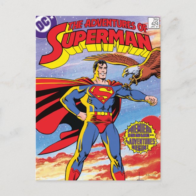 The Adventures of Superman #424 Postcard (Front)