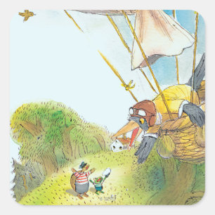 The Adventures of Ted, Ed and Caroll Square Sticker