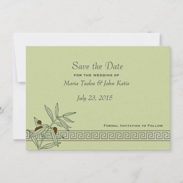 The Aegean Save the Date Invitation (Front)