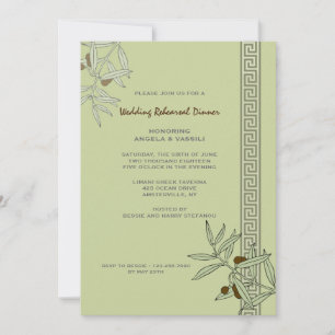 The Aegean Wedding Rehearsal Dinner Invitation