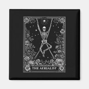 The Aerialist Aerial Silk Tarot Card Skeleton Witc Magnet