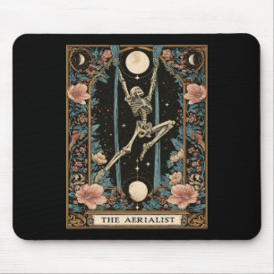 The Aerialist Aerial Silk Tarot Card Skeleton Witc Mouse Pad