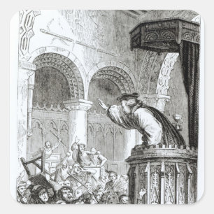 The Affray in the High Church, Edinburgh Square Sticker