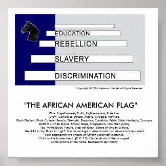 THE AFRICAN AMERICAN FLAG- DETAILED POSTER