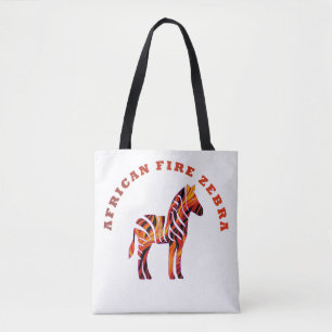The African Fire Zebra Tote Bag