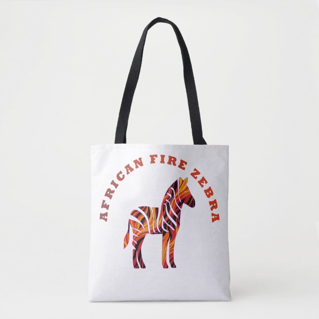 The African Fire Zebra  Tote Bag (Front)