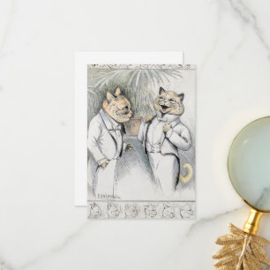 The After-Dinner Joke by Louis Wain Thank You Card