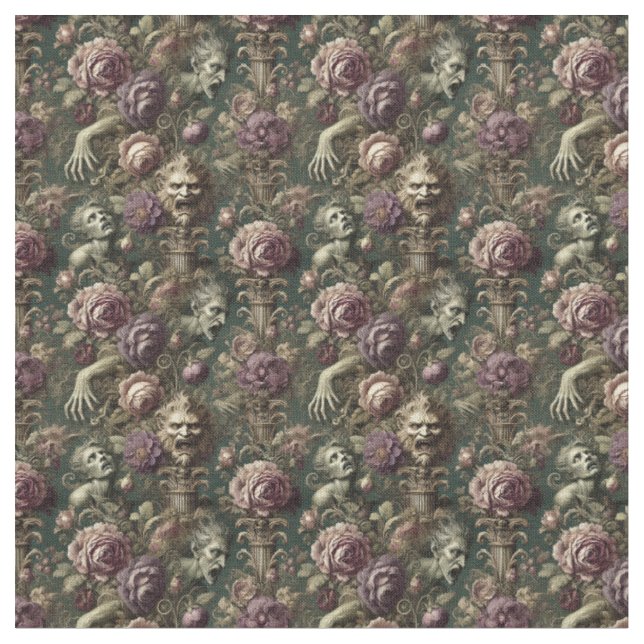 The After Hours Reliquary – Gothic Dense Tile Fabric (Close Up)