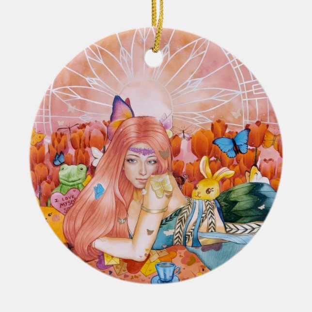 The Afternoon Ceramic Ornament (Front)