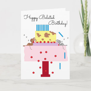 The Afternoon Nap:  Belated Birthday Blank Card