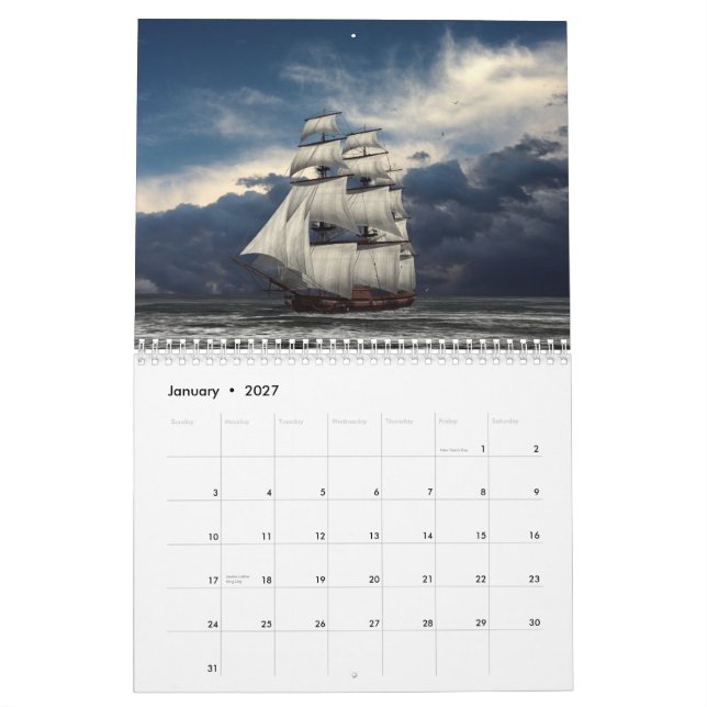 The Age of Sail, 2014 Calendar (Jan 2027)