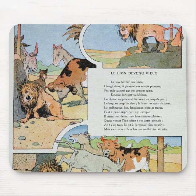 The Ageing Lion, from the Fables Mouse Pad (Front)