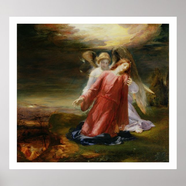 The Agony in the Garden, 1858 (oil on panel) Poster (Front)