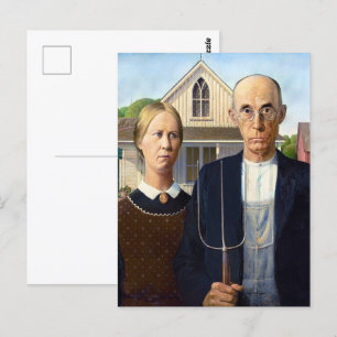The Agricultural Spirit,Grant Wood American Gothic Postcard