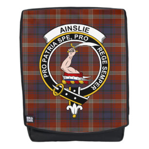 The Ainslie Ancient Clan Crest Tartan Plaid Backpack