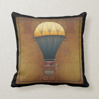 The Airship Abeelle Steampunk Flying Machine Cushion