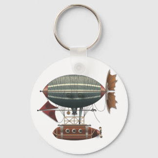 The Airship Aleutian Steampunk Flying Machine Key Ring