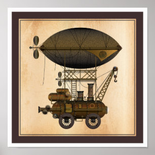 The Airship Douglas Industrial Flying Machine Poster