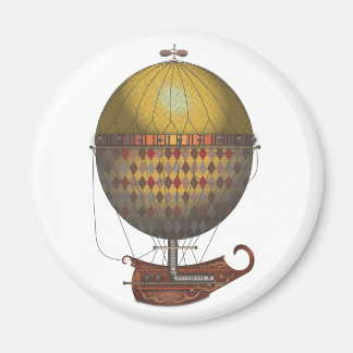 The Airship Nautisme Steampunk Flying Machine Magnet