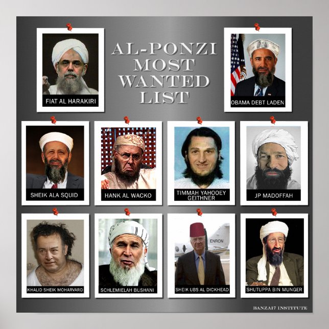 The AL-PONZI MOST WANTED LIST Poster (Front)