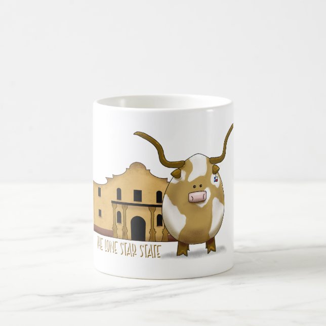 The Alamo And Longhorn Mug (Center)