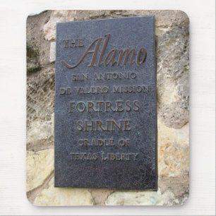 The Alamo Fortress-Shrine Plaque Mouse Pad