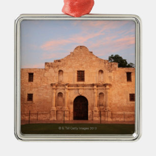 The Alamo Mission in modern day San Antonio, 2 Metal Ornament