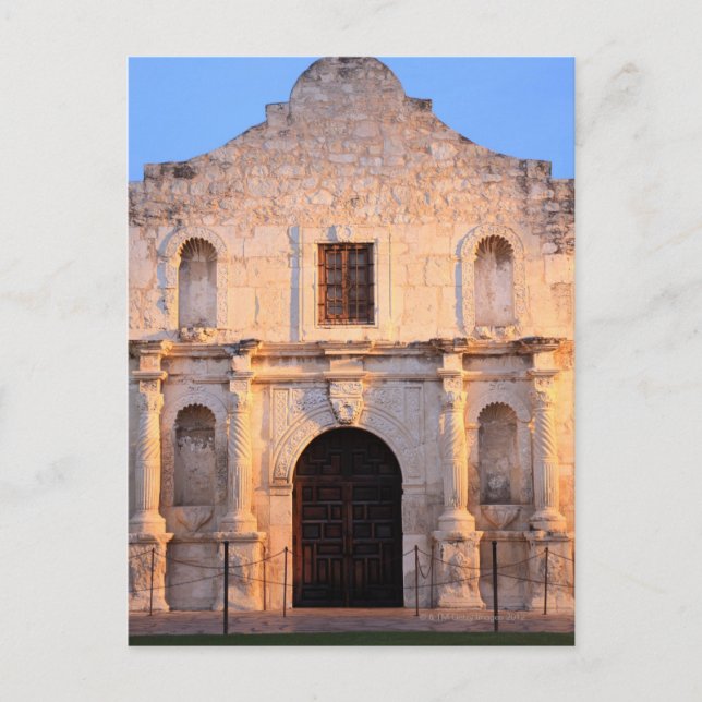 The Alamo Mission in modern day San Antonio, Postcard (Front)