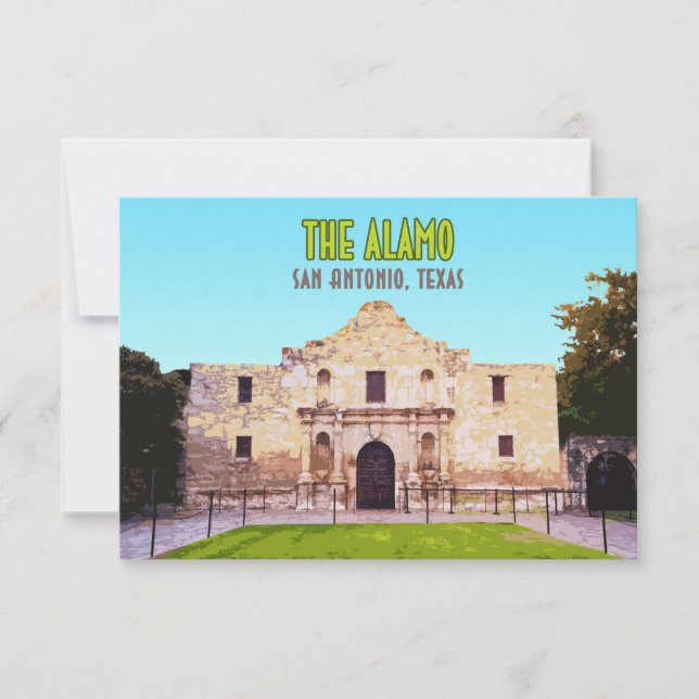 The Alamo Mission San Antonio Texas Flat Card (Front)