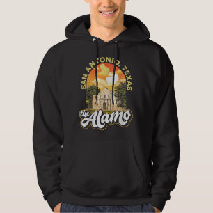 The Alamo San Antonio Texas Mission Vintage Retro  Hoodie