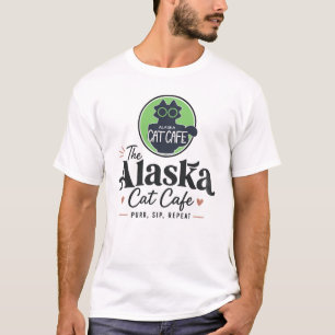 The Alaska Cat Cafe “Purr, Sip, Repeat” T-Shirt