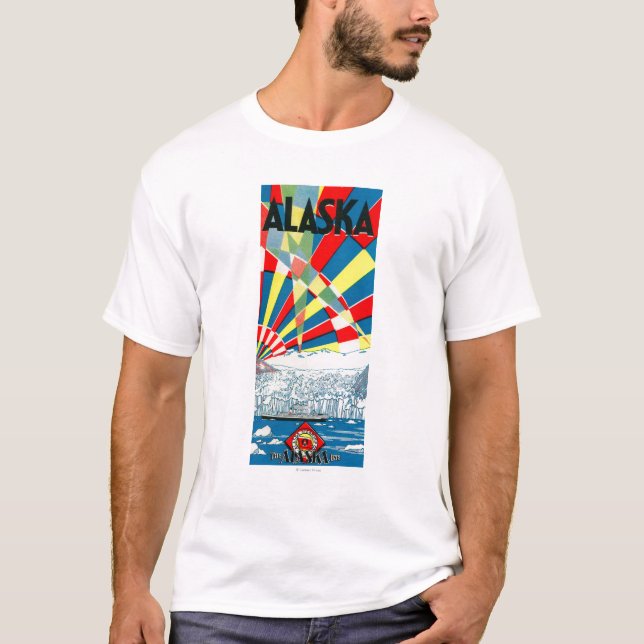 The Alaska Line Steamship Poster T-Shirt (Front)