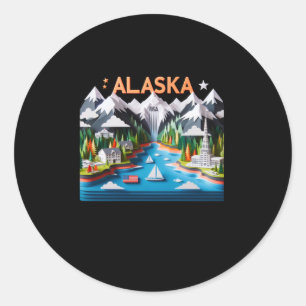 The Alaska State In Usa Sticker1 Classic Round Sticker