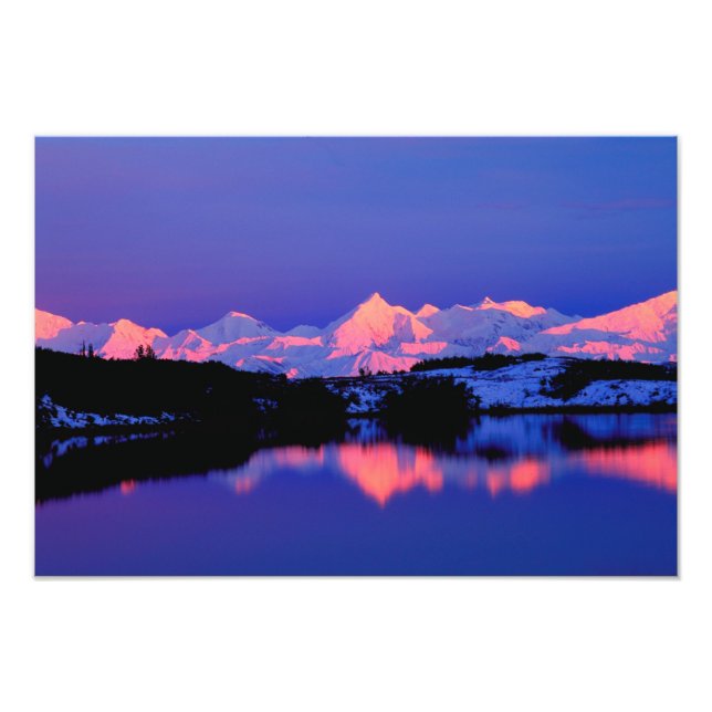 The Alaskan Range is adjacent to Mt. Denali, Photo Print (Front)