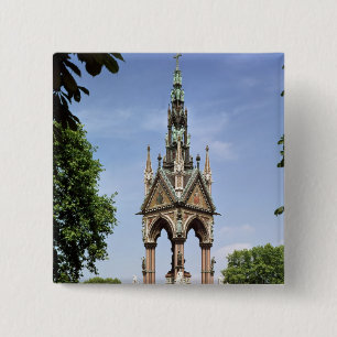 The Albert Memorial from the Albert Hall 15 Cm Square Badge