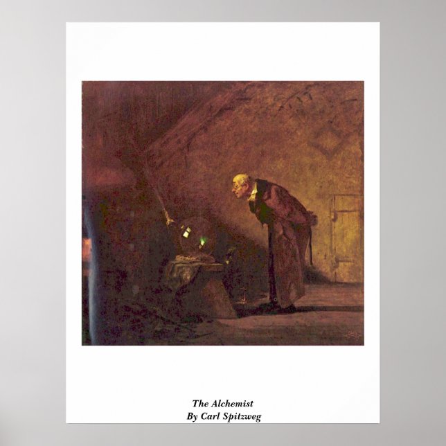 The Alchemist By Carl Spitzweg Poster (Front)