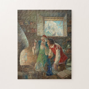 The Alchemist, c. 1937 by N.C. Wyeth Jigsaw Puzzle