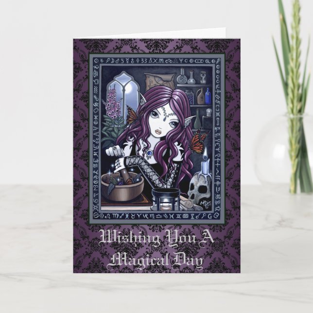 "The Alchemist" Gothic Magical Fairy Art Card (Front)